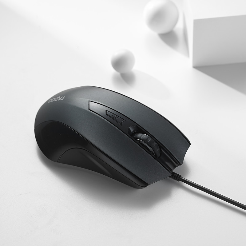 Rapoo-ratón Original N300 con cable USB para uso en el hogar y la Oficina, Mouse electrónico para juegos de competición, ordenador de escritorio, Notebook, negocios