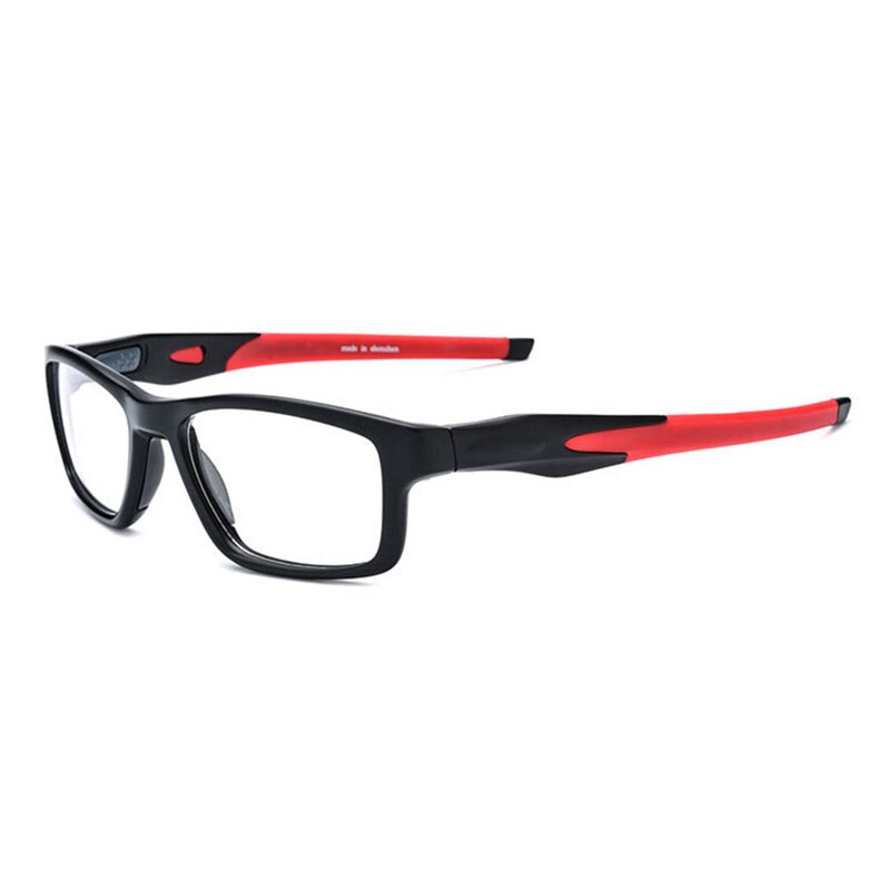 Evove sportbril heren dames brilmontuur herenbril voor bijziendheid autorijden buiten meekleurende lens  tr90 anti-skip: Rode poot