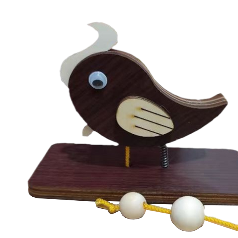 Campana de puerta de pájaro carpintero de madera con cuerda de tracción Manual, aldaba de pájaro carpintero, timbre de Animal hecho a mano , bricolaje, decoración artística del hogar