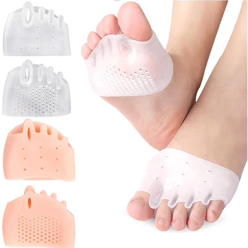 2pc silikonforfotputer femhulls honeycomb tåseparator gel smertelindrende innleggssåler forhindrer føtter hard hud blemmer liktorn fotpleie