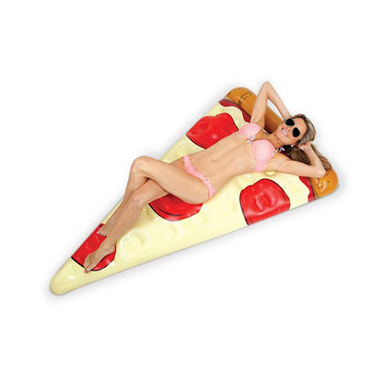 Inflatable Interesting Simulation Pizza Floating Raft Playing Activities Props Piscina Party Single Triangle Food Shape Toys