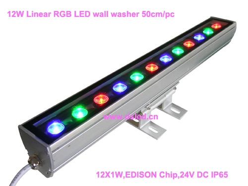 IP65, Ce, 50Cm Lineaire Rgb Led Wall Washer, Led Wash Licht, Led Schijnwerper, led Projector Licht, Outdoor Led Spotligh12 * 1W,24VDC,DS-T11