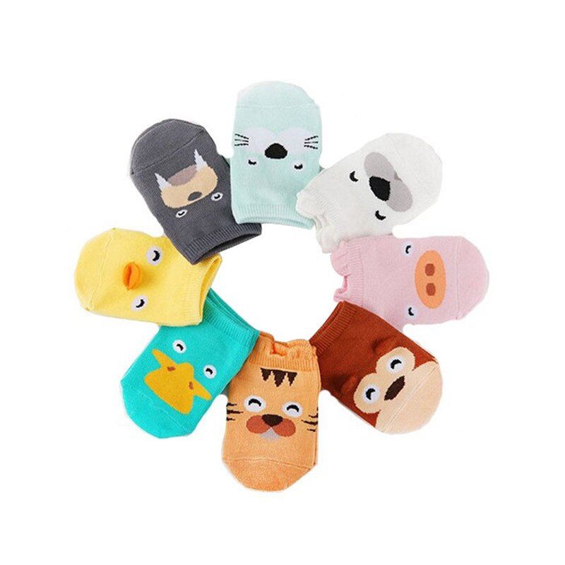 1 paar Nicht-Unterhose Art Socke Karikatur Fußkettchen Baumwolle Ebene Baby Socken für 0-3 jahre alt