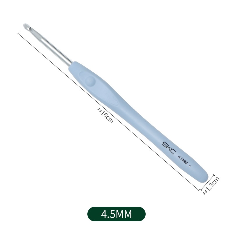 Gancho de ganchillo de 1,5 MM-6MM, ganchos de aluminio ergonómicos con mango suave con 10 tamaños para manualidades DIY, suministros de ganchillo para tejer: Caqui oscuro