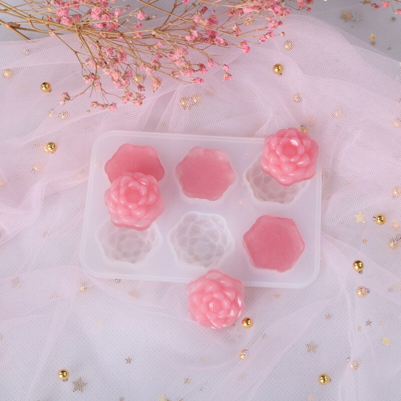 6 x rosenblomst chokolade silikoneform skimmel hjemmelavet diy bageværktøj håndværk