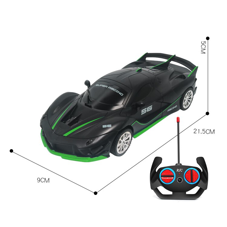 1:18 Rc Auto 4wd MODE2 Kunststoff Power Räder für Kinder Jungen Spielzeug Pädagogisches Spielzeug Fernbedienung Auto Spielzeug für Kinder: GREEN 56 RC CAR