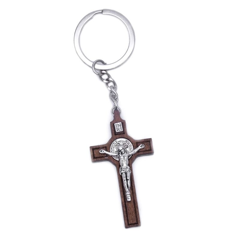 Christian Jesus Cross Sleutelhanger Religieuze Sleutelhanger Sieraden Bag Hanger Auto Souvenirs Cadeau Voor Vrouwen Mannen