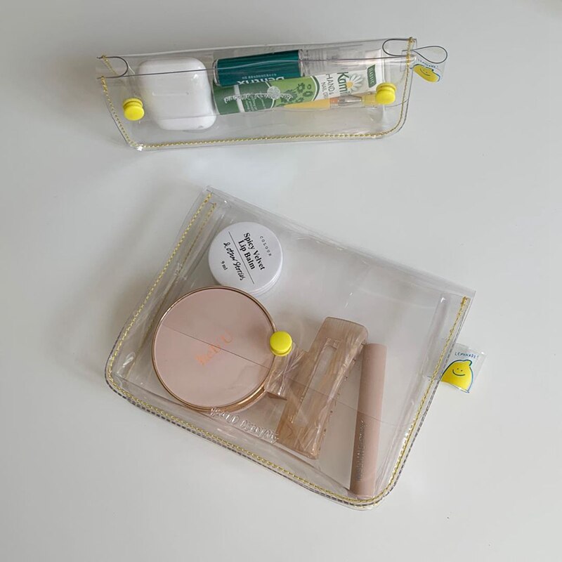 eins transparent Briefpapier Zitrone Datei Tasche A4 PVC Wasserdicht Bleistift fallen Tragbare Daten Kosmetik Lagerung Tasche Schule Liefert