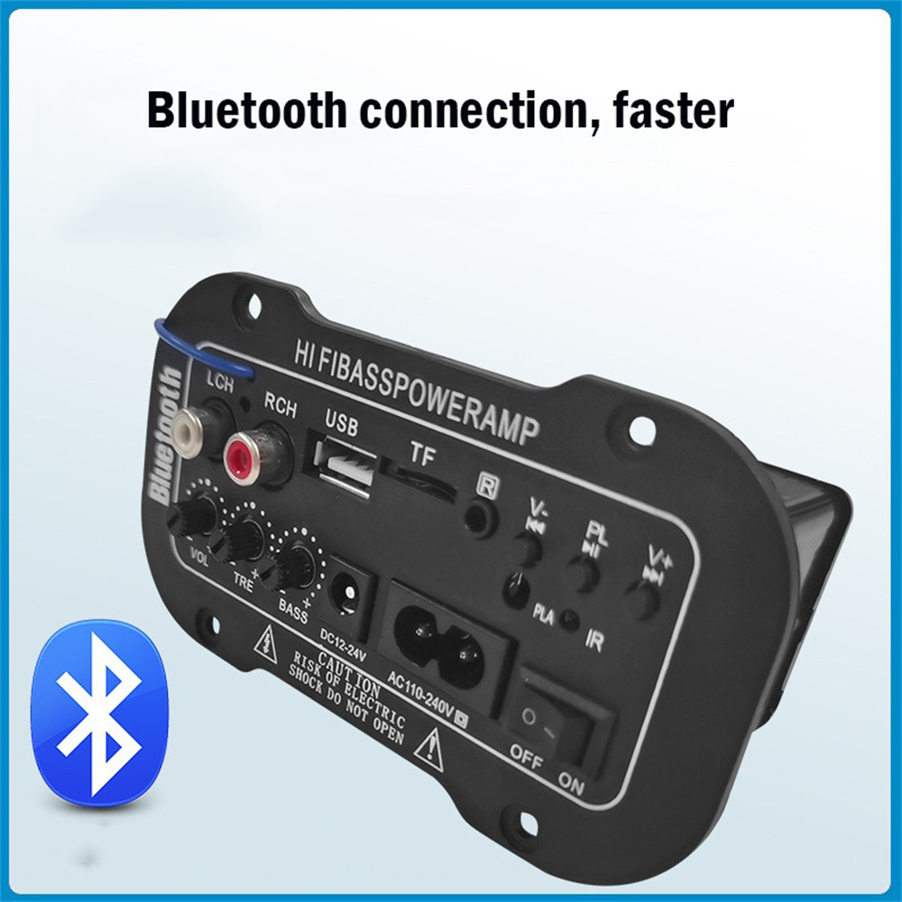 220V 50W Car Accessory BT HiFi Bass Audio USB TF MP3 FM Play Music From TF Card U Disk And BT