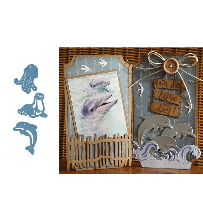 CH Ocean World 3D Stitched DIY Scrapbooking Stamps Craft Embossing Die Cut Making Stencil Template: 2