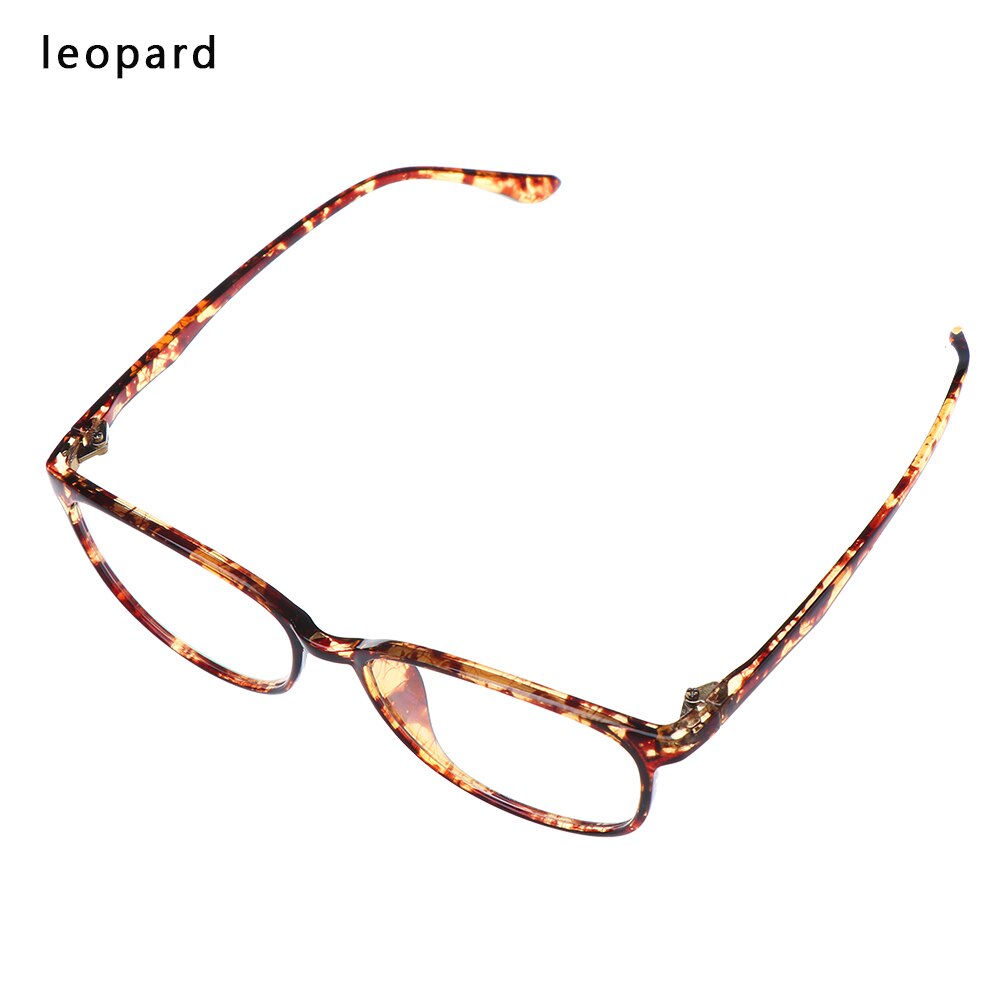 Unisex 1 stk læsebriller lette gennemsigtige briller mænd kvinder cateye briller stel synspleje briller: Leopard