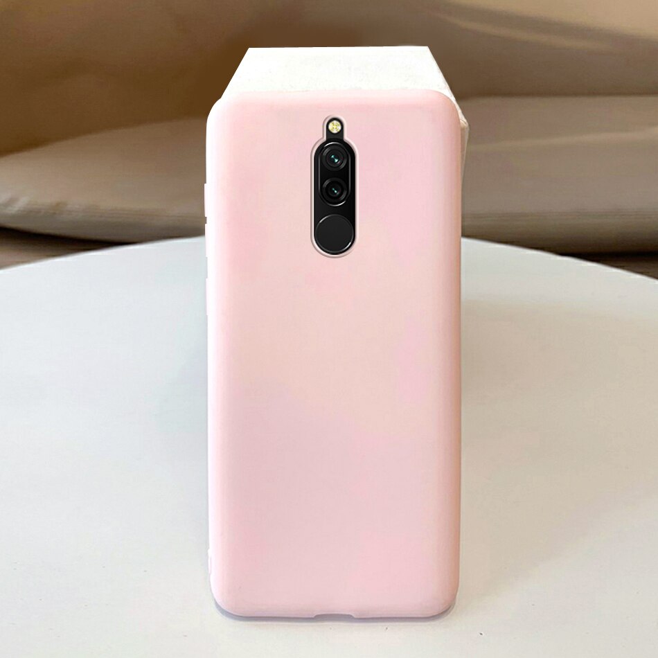 For Xiaomi Redmi 8 Cover Silicone Soft TPU Matte Coque For Funda Xiaomi Redmi 8 Redmi8 Case Protector Bumper Redmi 8 Phone Cases: Light Pink