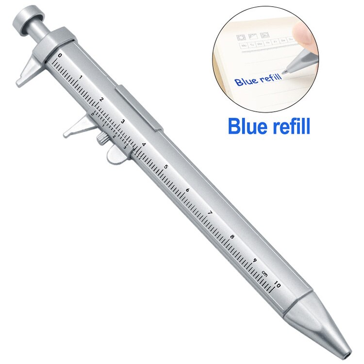 Caliper Ballpoint Pen Precision Dial Ball-Point Plastic Vernier Accessories Metric Gauge Shock-Proof Vernier Caliper Pen: Blue