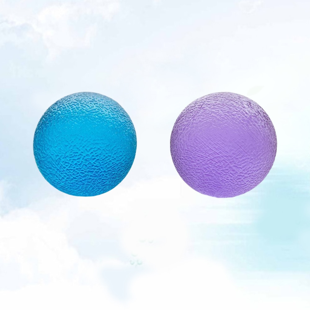 2pcs Hand Stress Balls Therapy Balls Squeeze Hand Grip Balls for Stress Relief Arthritis Pain Relief Strengthening Therapy (Blue