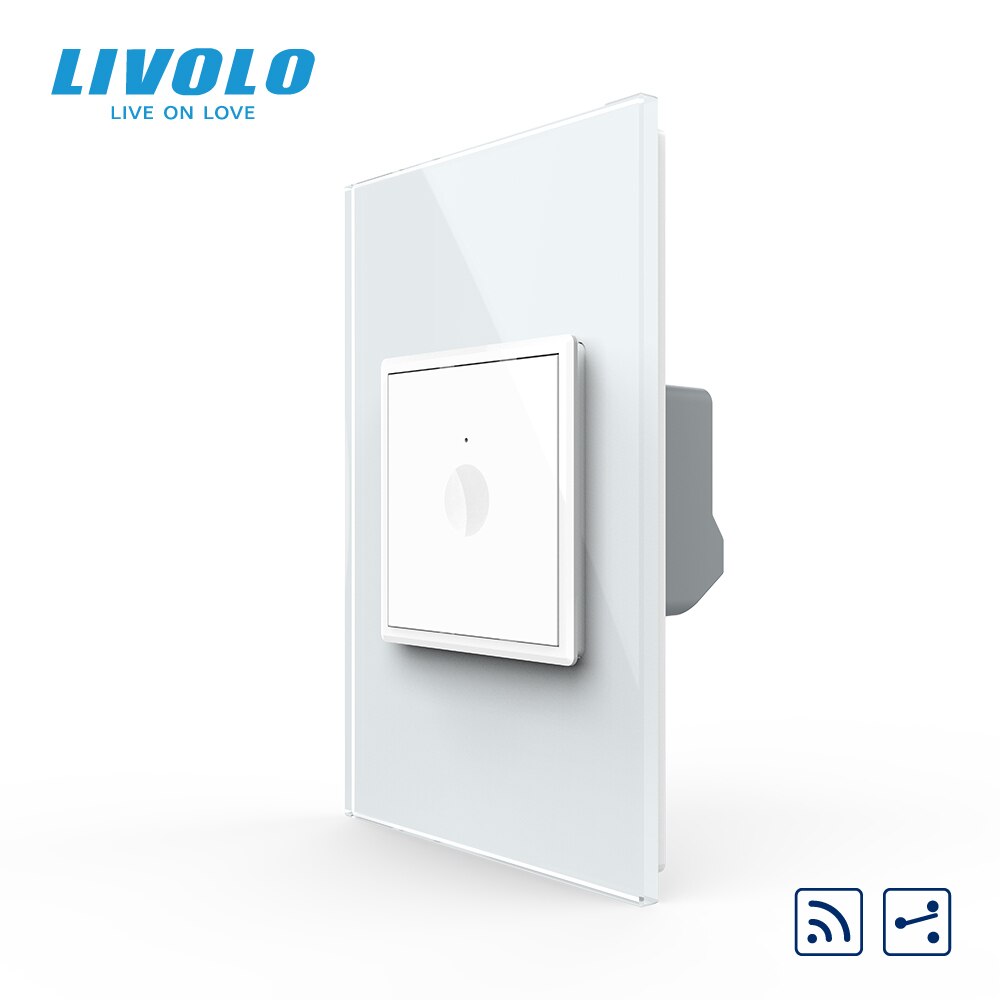 LIVOLO nas standard 2 sposoby krzyż zdalny 45mm włącznik dotykowy na ścianę, dotykowy pilot zdalnego sterowania, kryształowy plastikowy klucz dotykowy: biały