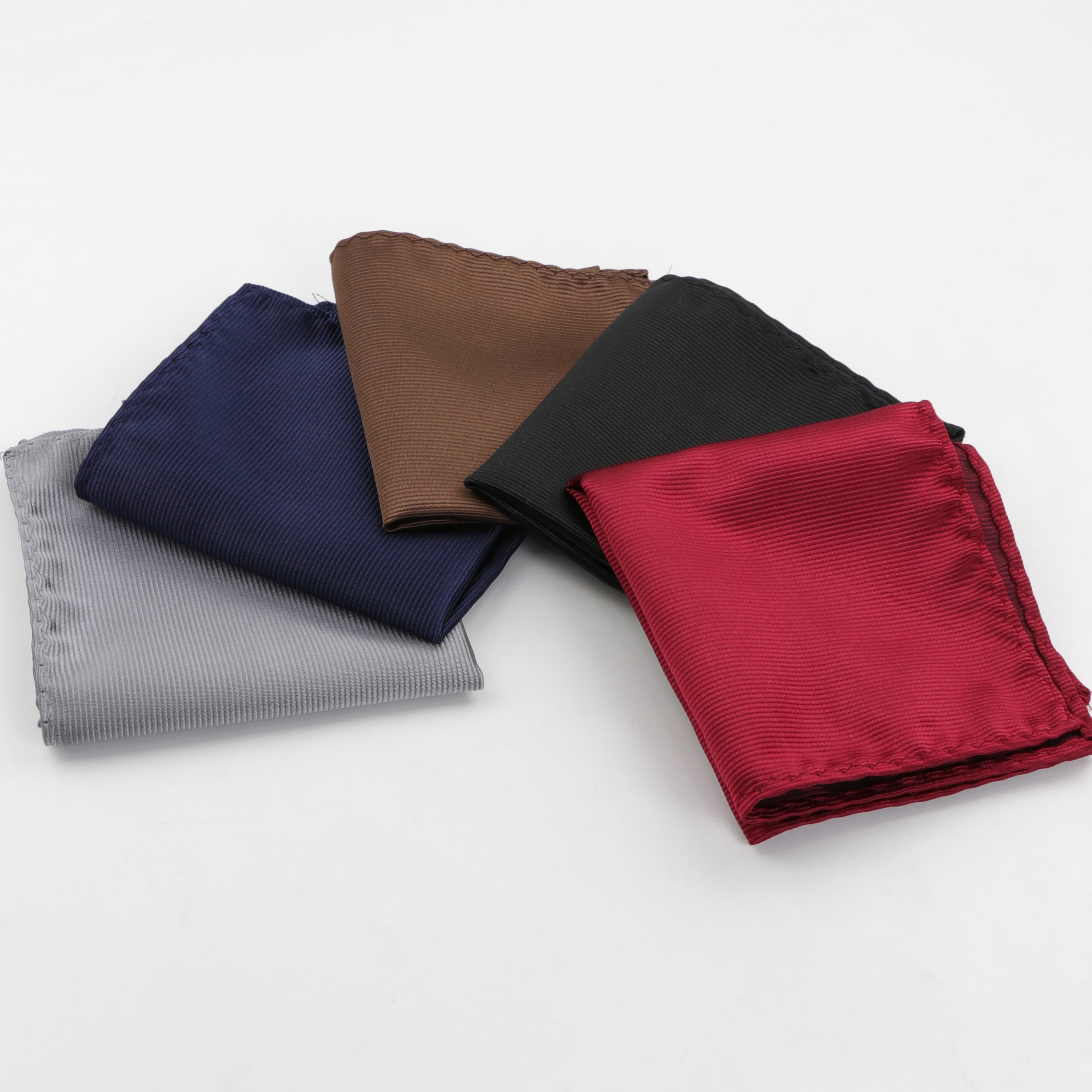 Men Suits Polyester Handkerchiefs Woven Striped Pocket Square Hankies Business Casual Pockets Hanky