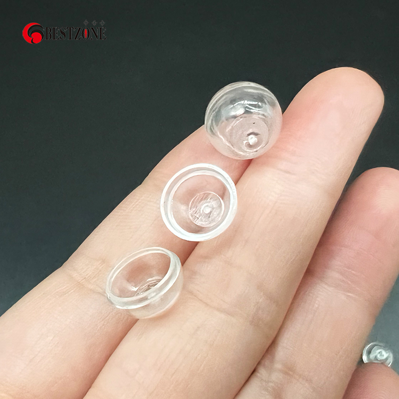50Pcs/lot 10.7MM Very Small Mini Tiny 0.42Inch Mini Clear TRANS Red Blue Plastic Capsule Toys Round Ball Eggshell Container