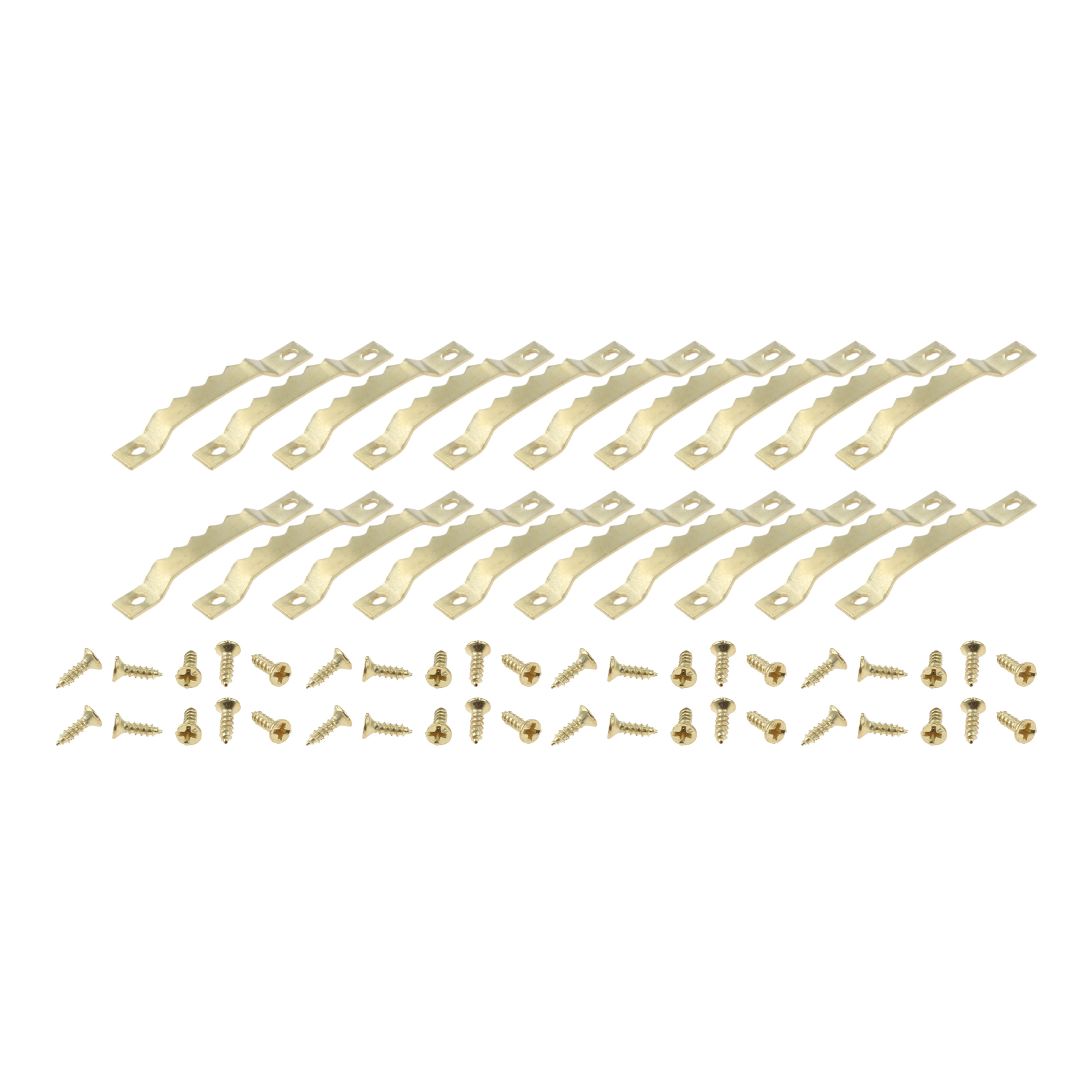 20pcs/set Sawtooth Picture Frame Hanger w/screws Wall Oil Painting Mirror Saw Tooth Hanging Hooks Photo Wall Holder Golden/Black: Gold
