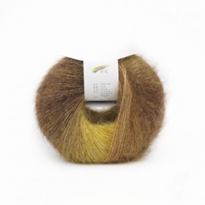 Regenboog Sectie Geverfd Mohair Garen Hand-Gebreide Gradient Diy Super: 03