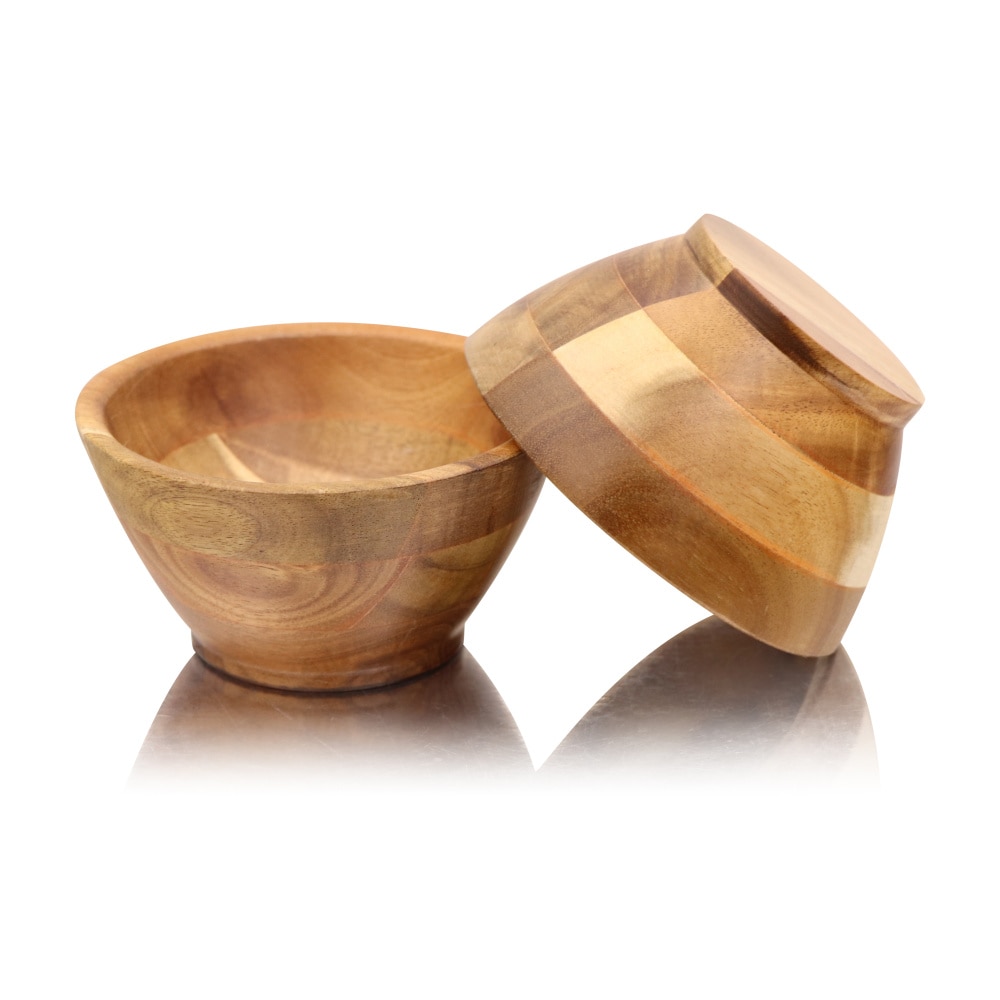 Jaswehome-cuenco de madera ecológico Natural, cuencos de fideo, arroz, sopa, postre, cuenco pequeño para niños, contenedor de alimentos, utensilios de madera