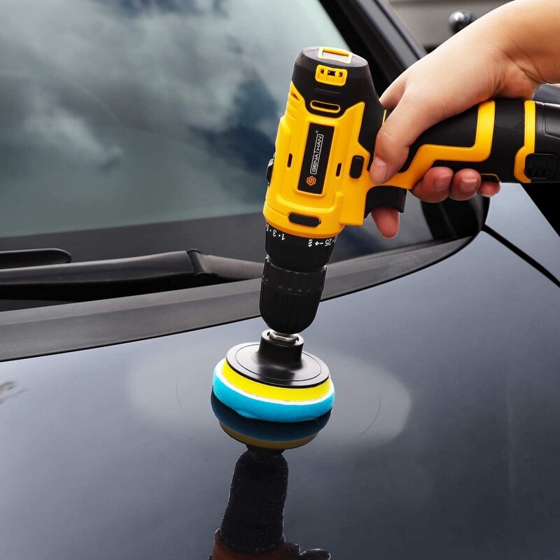 25PCS 3 Inch Polishing Buffing Pad Kit With Suction Cups, Drill Adapters, Sponge Polishing Pads, Wool Buffer Pads