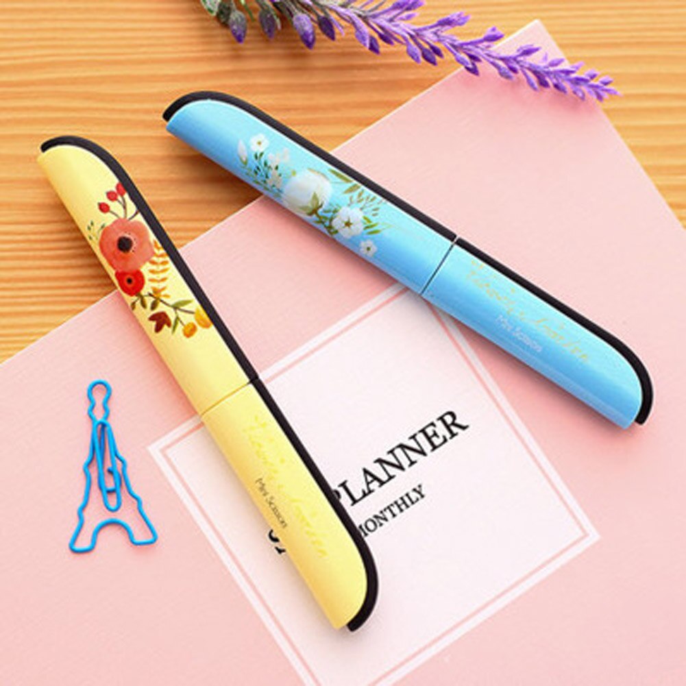 Pen Student Safe Scissors Paper Cutting Art Office School Supply with Cap Kids Stationery DIY Tool COLOR RANDOM