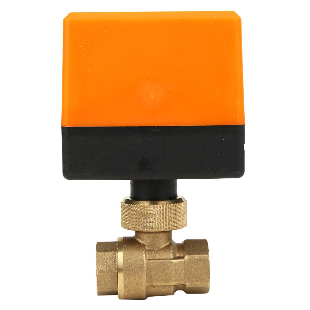 AC220V G3/8/G1 Brass Electric Ball Valve 2 Way 3-Wire 2-Point Control Motorized Ball Valve Electric Actuato with Manual switch