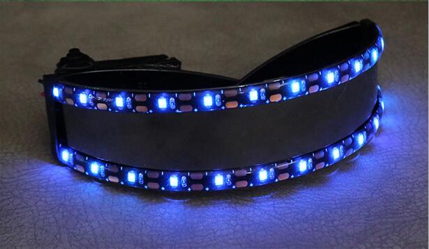 Gafas LED luminosas para en Club nocturno, lentes luminosos para mujer, barra masculina, accesorios para Club de puesta en escena, gafas Flash para cantante bailarina: Blue