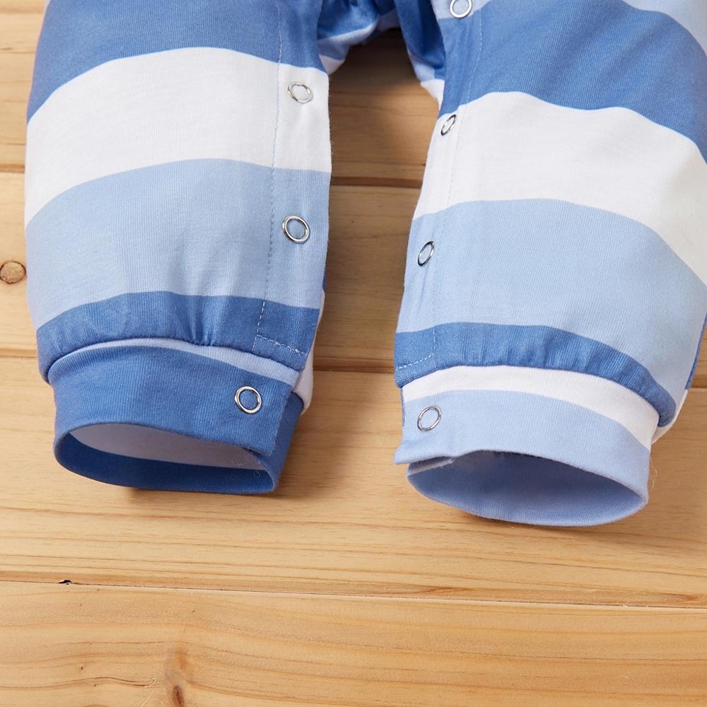 Patpat Winter En Herfst Baby Boy Preppy Sportieve Gestreepte Anker Jumpsuit Baby Boy Kleding