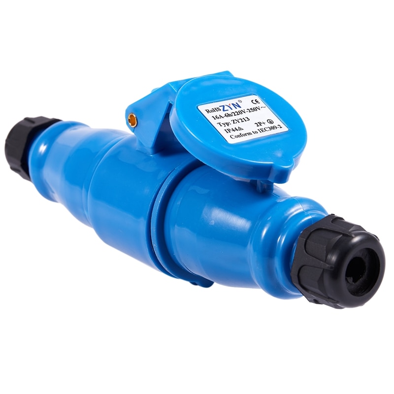 Vanntett iec 309-2 2p+ e industristøpsel  ac 220-240v 16a amp
