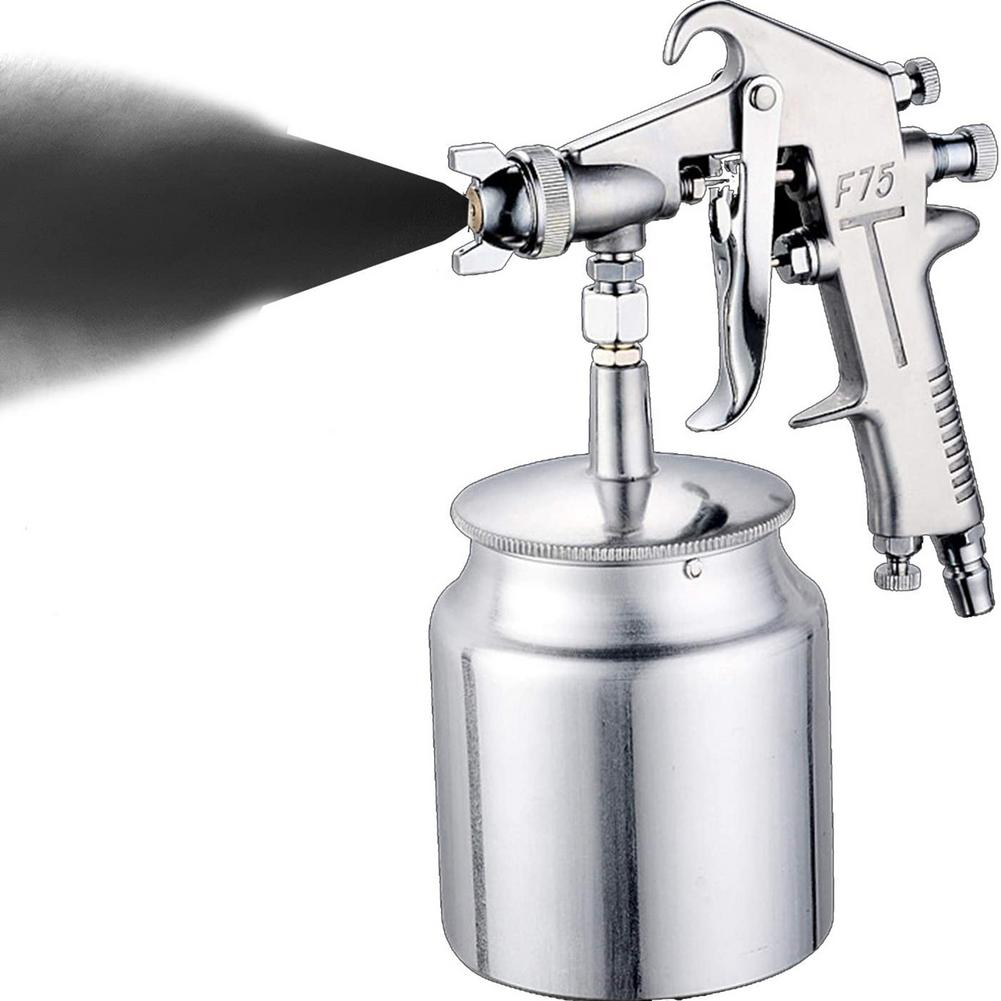 Silver Paint Sprayer HVLP Spray Paint Machine With 1.5 Mm Nozzle Handle Easy To Clean Anti Friction Long Service Life Durable