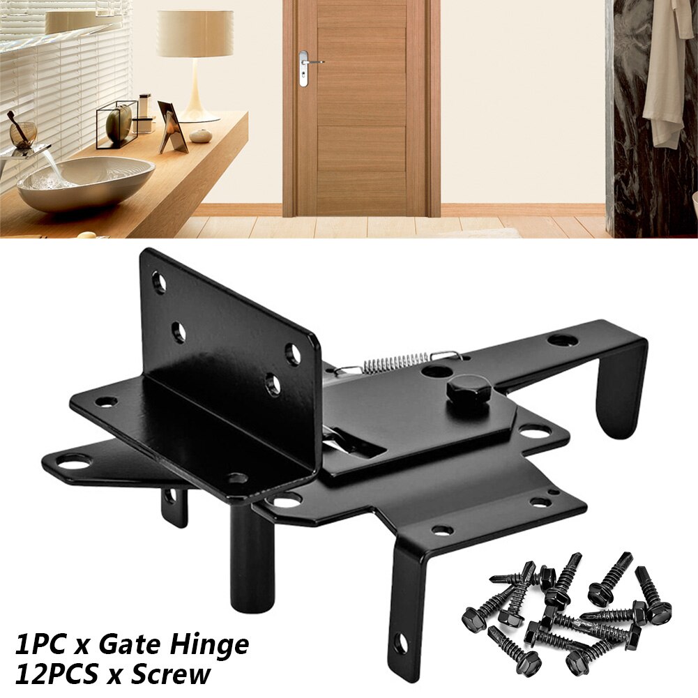 Hardware Effen Met Bevestigingsmiddelen Vergrendelingen Post Mount Zelfsluitende Gate Hout Hek Home Zwaartekracht Hendel Automatische Veiligheid Installeren