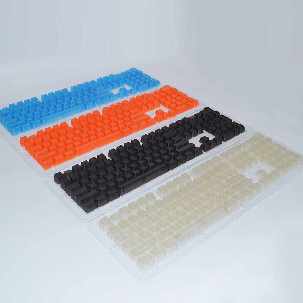 108 Keys Transparent ABS Keycaps Mechanical Keyboard OEM Non-Engraved Backlight Key Cap Compatible with Cherry MX/Kailh/Gateron