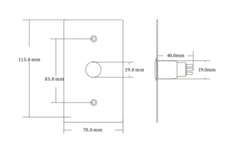 Stainless Steel Door Release Switches Exit button Press To Exit Button Suitable For Door Access Control System Kit S870L