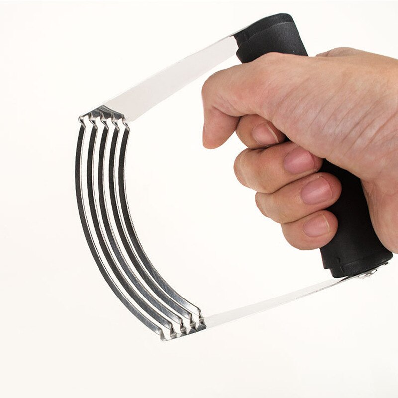 Stainless Steel Kitchen Craft Pastry Dough Cutter Blender Mixer Whisk Baking Handheld Whisk Kitchen Tool: Plastic Handle