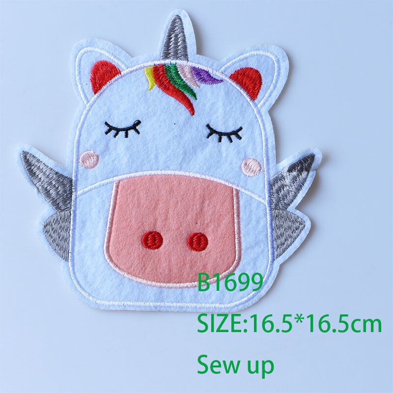 Schattig klein dier 3d eenhoorn honingbij olifant pinguïn patch voor kleding sticker voor jongen meisje diy patches t-shirt badges: B1699