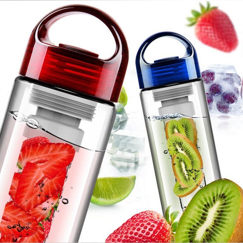 800 Ml Draagbare Fruit Infusing Infuser Water Fles Sport Citroensap Fles Flip Deksel Outdoor Wandelen Klimmen Camp Flessen