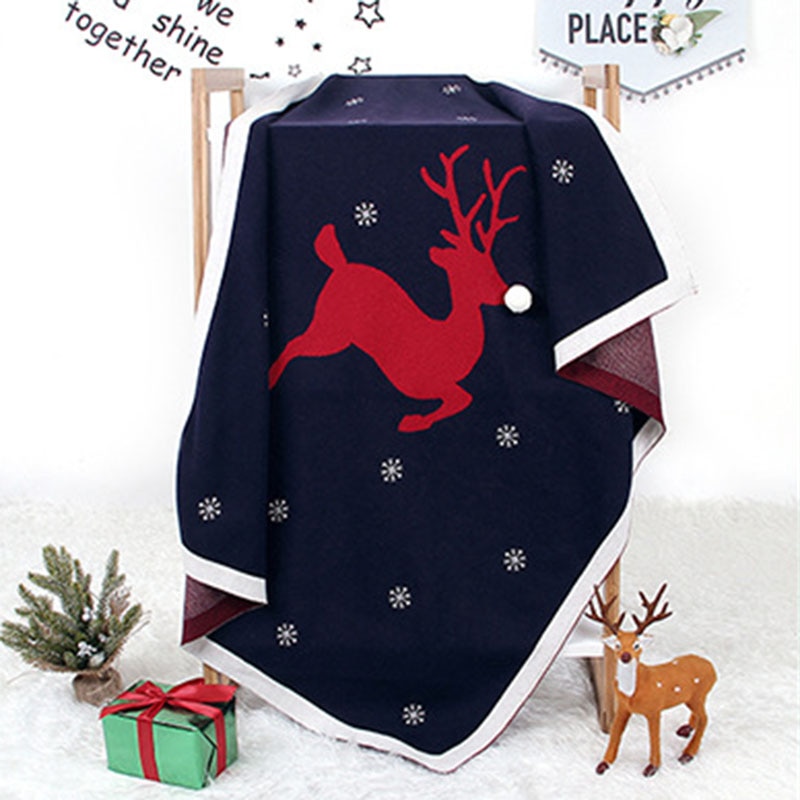 Couverture de noël en tricot pour bébé garçon et fille, édredon pour -né, vêtements à tenir, collection automne-hiver