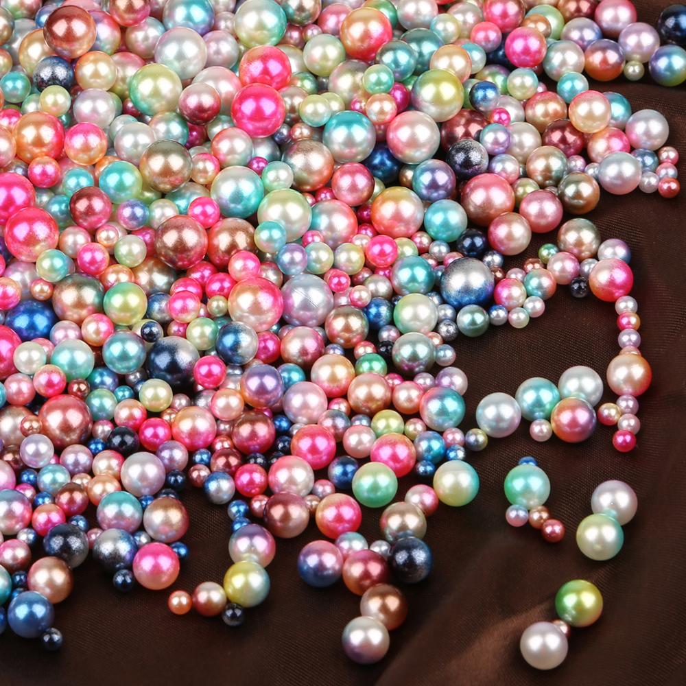 4/6/8/10mm multi størrelse 250 stk / lotoption om tilfældig blanding farve ingen huller perler runde perler til diy dekoration