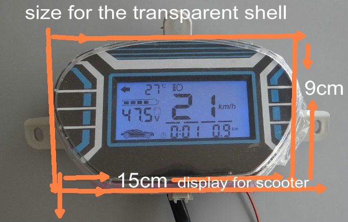 Lcd-skærm til el-scooter elcykel trehjulet cykel mtb atv 48 v 60 v 64 v 72 v 84 v 96v instrumentmåler speedometer batteriindikator