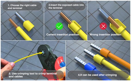 1200pcsWire Ferrules Terminals Kit Ferrule Crimping Kit Assortment Ferrule Wire Crimp Pin Terminal Connector Wire Ends Terminals