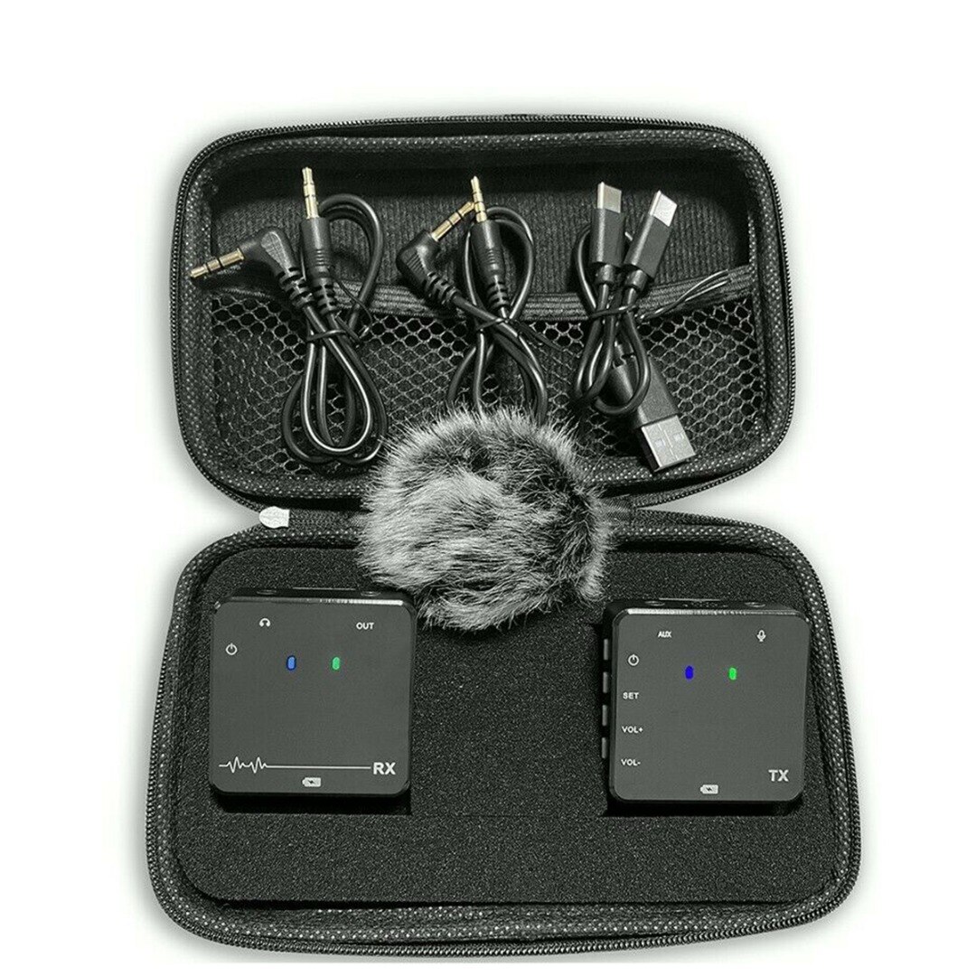 1pc drahtlose live-lavalier-mikrofone mit sender und empfänger, ansteckmikrofon und 3.5mm trs-steckeradapter für videoaufnahmen/gesang/sprachaufnahmen