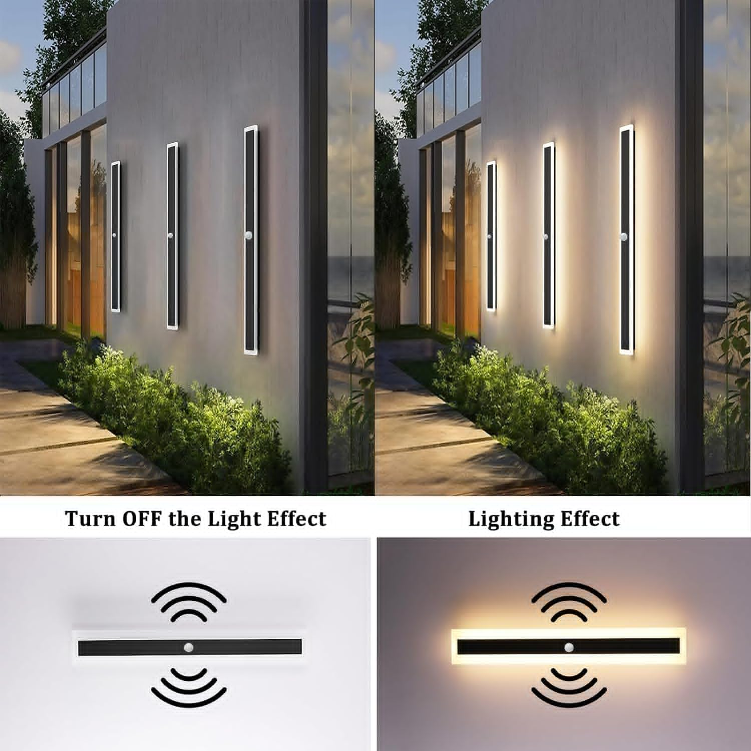 Buitenwandlamp Met Bewegingssensor 110-240V IP65 Waterdichte Veranda Lamp LED Lange Tuinlamp Villa Garage Verlichtingsarmatuur