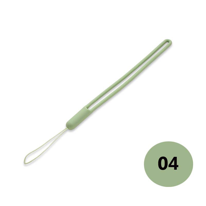 Smycz silikonowa do telefonu iPhone Xiaomi Huawai vivo telefon paski na nadgarstek brelok pasek na aparat ID karty siłownia USB wiszące liny: 04 MINT GREEN