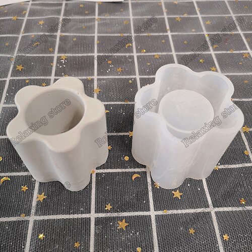 Ronde Mini Pot Beton Silicone Mold Vierkante Pen Container Kaarshouder Gips Gips Mal Potlood Vaas Cement Klei Mallen: 4