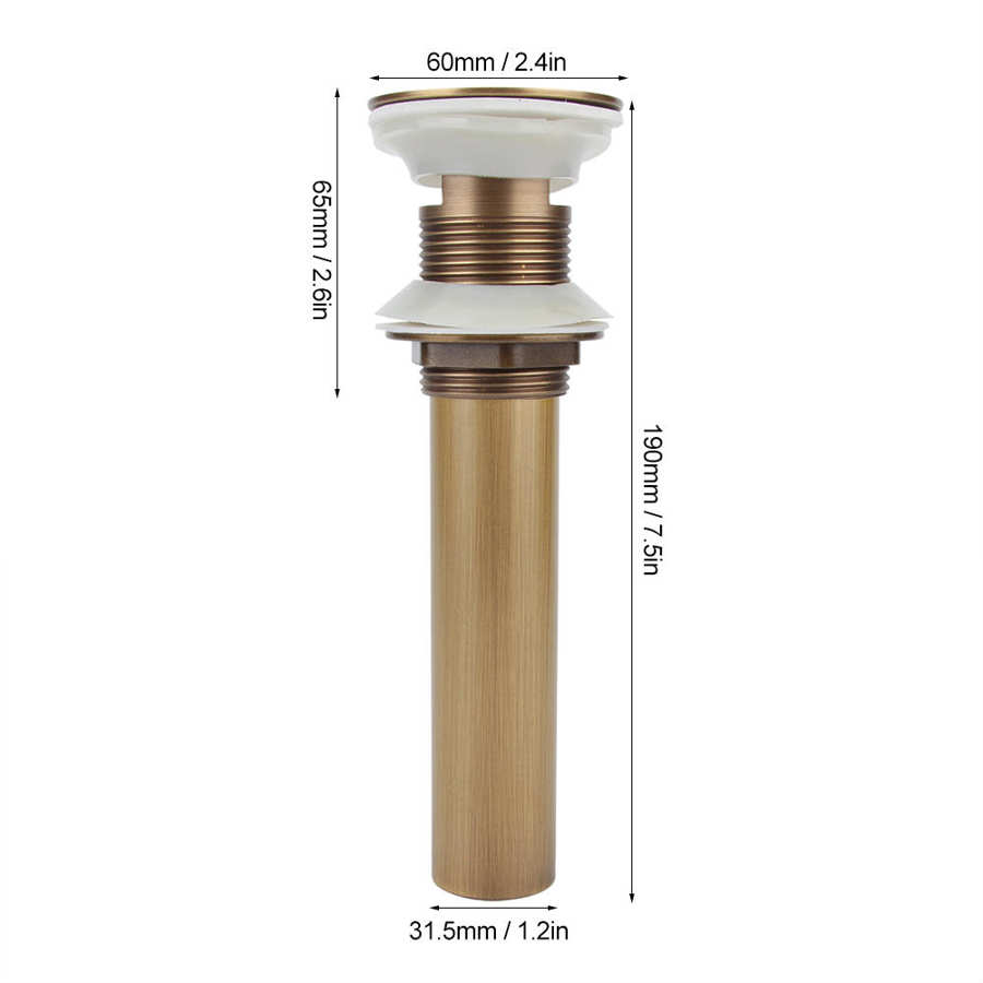 Durcheinander Waschbecken Abfall Klappe Typ Ablauf Abfall Schlitz Schlecht Stecker Becken Abfluss 40-45mm