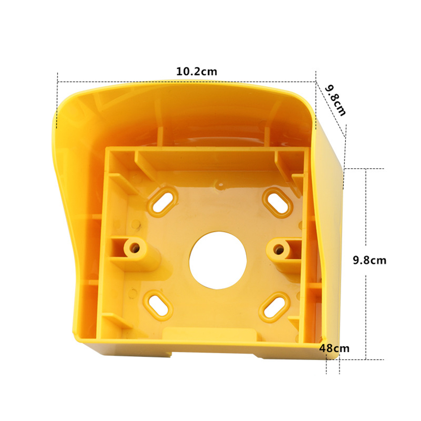 Weatherproof Electrical Outlet Box Cover, 1-Gang Outdoor Outlet Rainproof Cover, Wall Socket Switch Protective Cover, Yellow: Default Title
