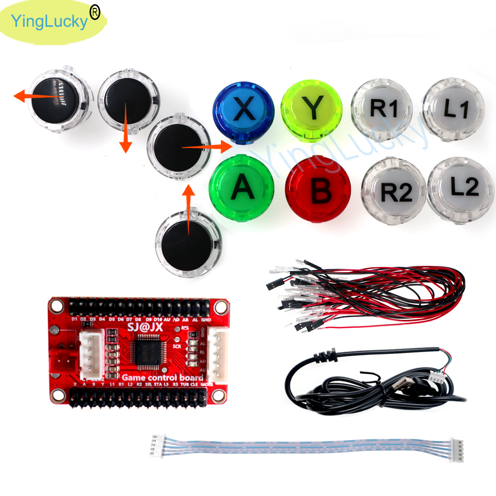 Kit de bricolaje de Joystick Arcade, Kit Hitbox se utiliza para piezas Hitbox, codificador arcade USB de retardo cero: Verde