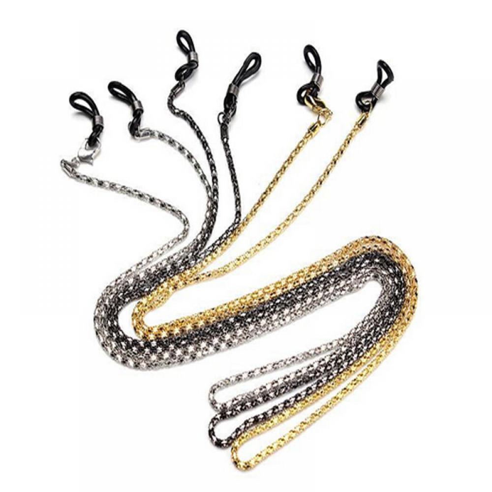 Stil solglasögon halsband halsband metall glasögon glasögon kedje sladd läsglasögon rem