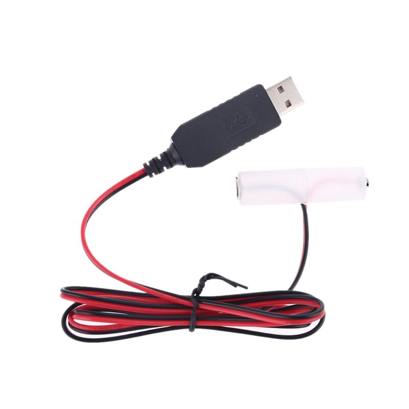 LR6 AA Battery Eliminator 2m USB Power Supply Cable Replace 1 to 4pcs AA Battery X3UD